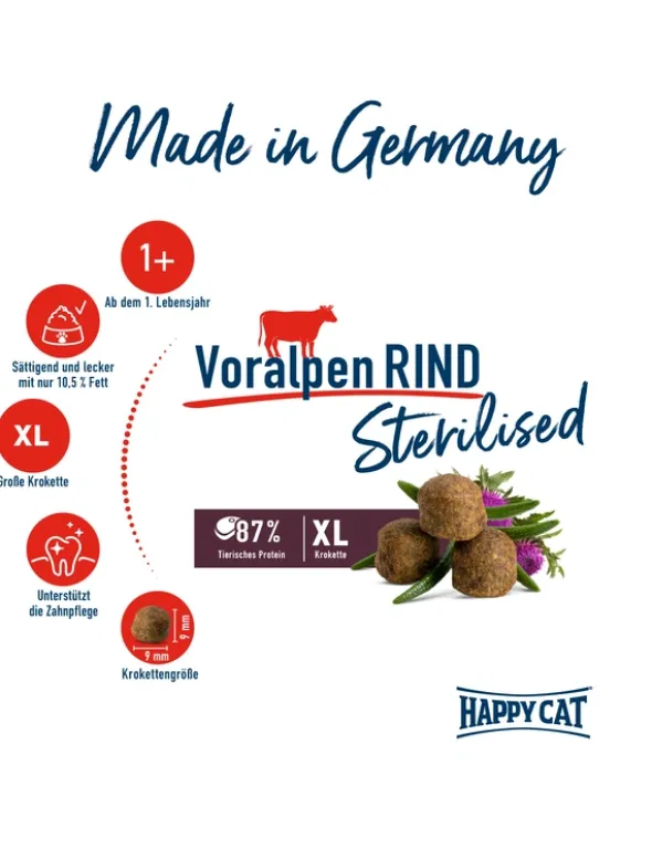 HAPPY CAT Sterilised Adult Voralpen-Rind 10kg
