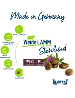 HAPPY CAT Sterilised Adult Weide-Lamm 300g