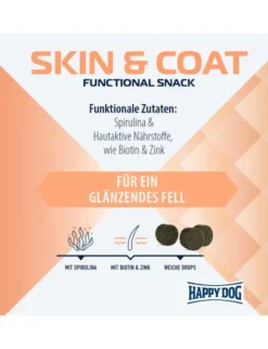 HAPPY DOG Care Snack Skin & Coat Ente 100g