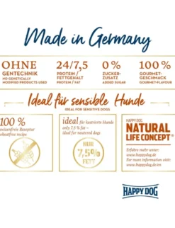 HAPPY DOG Sensible Mini Toscana Ente & Lachs 300g