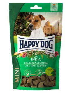 HAPPY DOG SoftSnack Mini India Reis, Erbsen & Kurkuma 100g