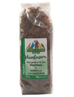 HUGRO BirdCare Moosfasern Natur Nestbau 30g