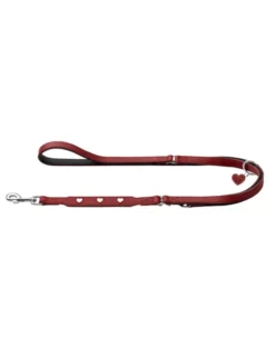 HUNTER Führleine Love rot, schwarz 2 m/13 mm