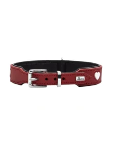 HUNTER Halsband Love rot, schwarz 32 cm
