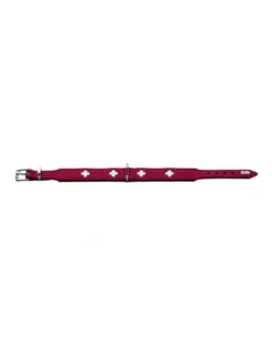HUNTER Halsband Swiss rot, schwarz 32 cm