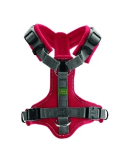 HUNTER Hundegeschirr Maldon Up grau, rot XS/S