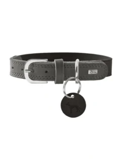 HUNTER Hundehalsband Lemvig schwarz, steingrau 40 cm
