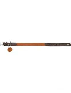 HUNTER Hundehalsband Lemvig dunkelbraun, orange 65 cm