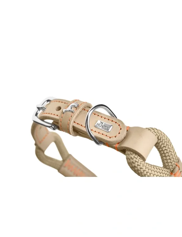 HUNTER Hundehalsband Malia beige, natur 60 cm