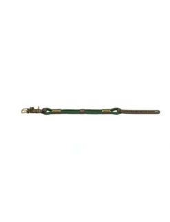 HUNTER Hundehalsband Malia dunkelbraun, dunkelgrün 45 cm