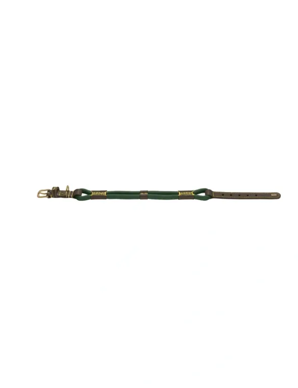 HUNTER Hundehalsband Malia dunkelbraun, dunkelgrün 45 cm