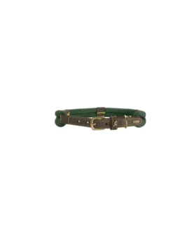 HUNTER Hundehalsband Malia dunkelbraun, dunkelgrün 45 cm