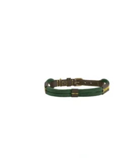 HUNTER Hundehalsband Malia dunkelbraun, dunkelgrün 45 cm