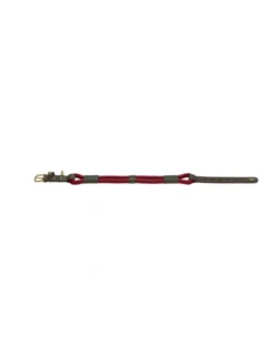 HUNTER Hundehalsband Malia dunkelbraun, weinrot 45 cm