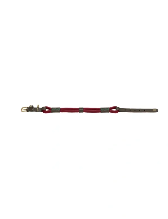 HUNTER Hundehalsband Malia dunkelbraun, weinrot 45 cm