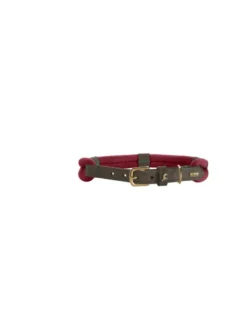 HUNTER Hundehalsband Malia dunkelbraun, weinrot 45 cm