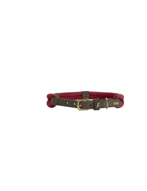 HUNTER Hundehalsband Malia dunkelbraun, weinrot 45 cm