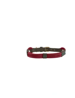 HUNTER Hundehalsband Malia dunkelbraun, weinrot 45 cm