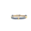 HUNTER Hundehalsband Malia natur, taubenblau 45 cm