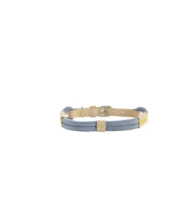 HUNTER Hundehalsband Malia natur, taubenblau 45 cm