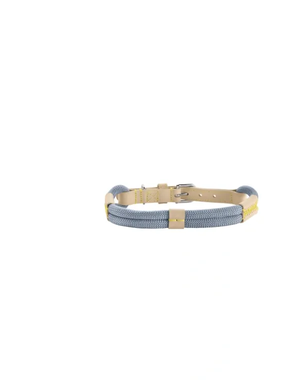 HUNTER Hundehalsband Malia natur, taubenblau 45 cm