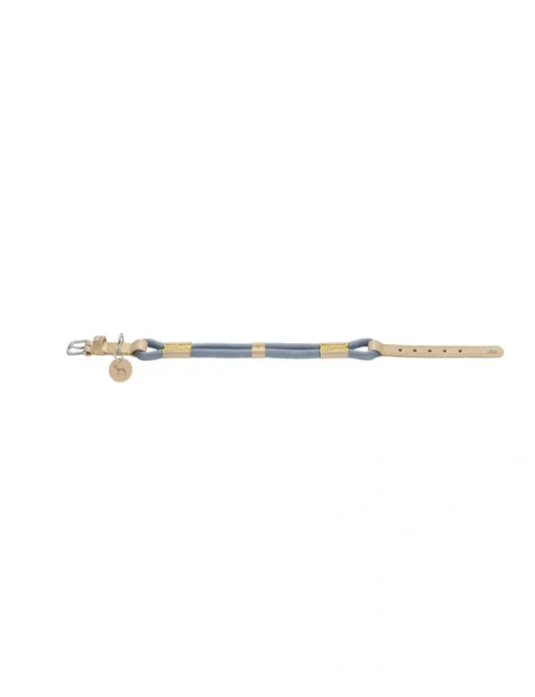 HUNTER Hundehalsband Malia natur, taubenblau 45 cm