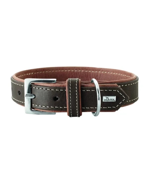 HUNTER Hundehalsband Porto dunkelbraun 30 cm