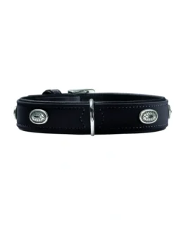HUNTER Hundehalsband Softie Stone schwarz 45 cm