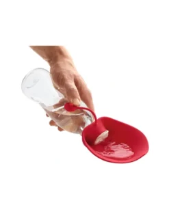 HUNTER Outdoor Trinkflasche mit Silikonnapf rot 550 ml