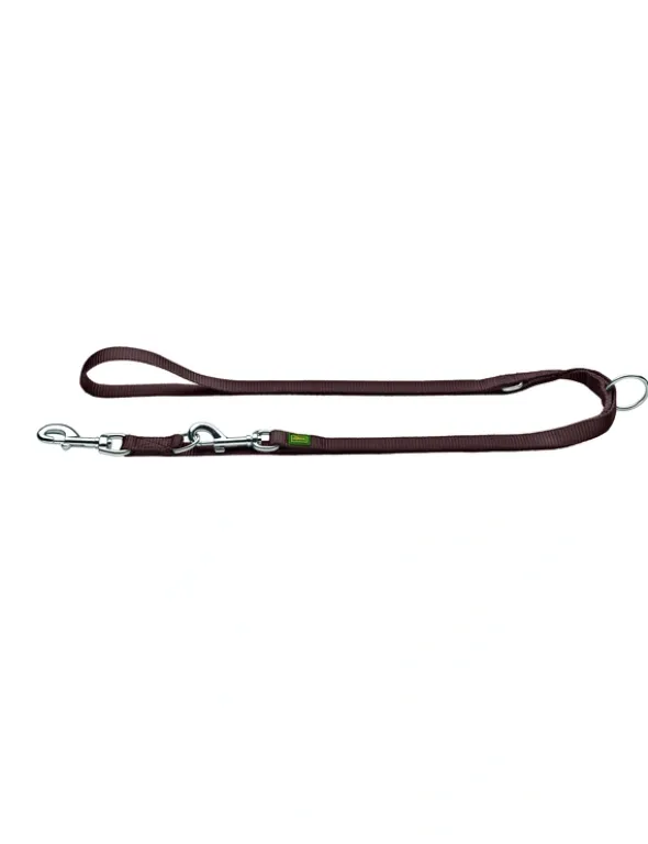 HUNTER verstellbare Führleine Nylon braun 2 m/15 mm