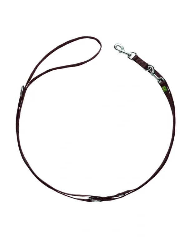 HUNTER verstellbare Führleine Nylon braun 2 m/15 mm