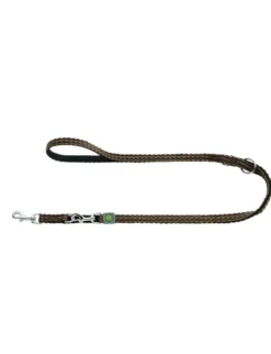 HUNTER verstellbare Führleine Hilo braun 2 m/15 mm