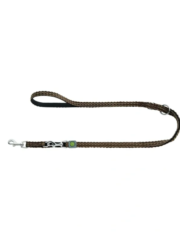 HUNTER verstellbare Führleine Hilo braun 2 m/15 mm