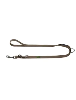 HUNTER verstellbare Führleine Havanna rauchblau, taupe 2 m/15 mm