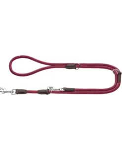 HUNTER verstellbare Führleine Freestyle bordeauxrot 2 m/8 mm
