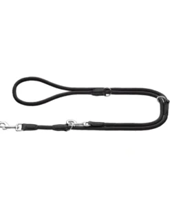 HUNTER verstellbare Führleine Freestyle schwarz 2m / 8 mm