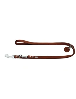 HUNTER verstellbare Führleine cognac 2 m/13 mm