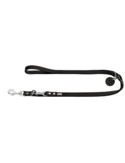 HUNTER verstellbare Führleine schwarz 2 m/13 mm
