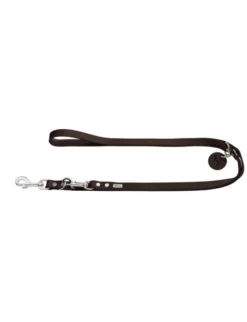 HUNTER verstellbare Führleine dunkelbraun 2 m/13 mm