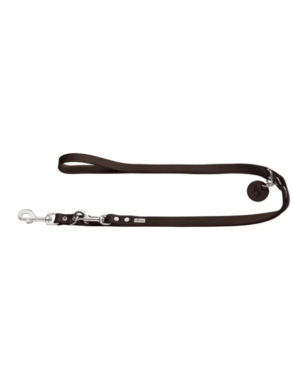 HUNTER verstellbare Führleine dunkelbraun 2 m/13 mm