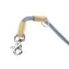 HUNTER verstellbare Führleine Malia natur, taubenblau 2 m/8 mm