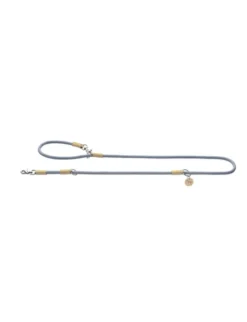 HUNTER verstellbare Führleine Malia natur, taubenblau 2 m/8 mm