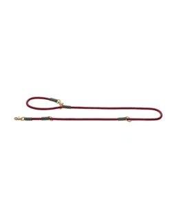 HUNTER verstellbare Führleine Malia dunkelbraun, weinrot 2 m/8 mm