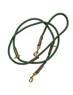 HUNTER verstellbare Führleine Malia dunkelbraun, dunkelgrün 2 m/8 mm