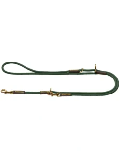 HUNTER verstellbare Führleine Malia dunkelbraun, dunkelgrün 2 m/8 mm