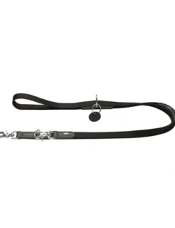 HUNTER verstellbare Führleine Lemvig schwarz, steingrau 2 m/15 mm