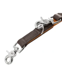 HUNTER verstellbare Führleine Lemvig dunkelbraun, orange 2 m/15 mm