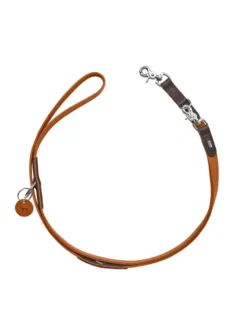 HUNTER verstellbare Führleine Lemvig dunkelbraun, orange 2 m/15 mm