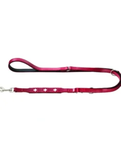 HUNTER verstellbare Führleine Swiss rot, schwarz 2 m/13 mm