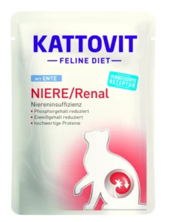 KATTOVIT FELINE DIET Niere/Renal im Beutel Ente 85g